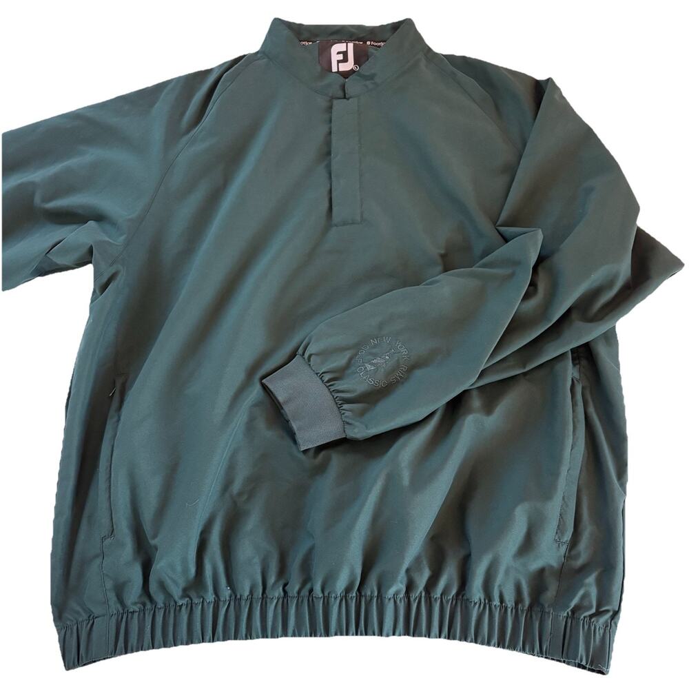 FootJoy 1/4 Snap Forest Green Golf Windbreaker NY RIMS Golf Classic Sz Large